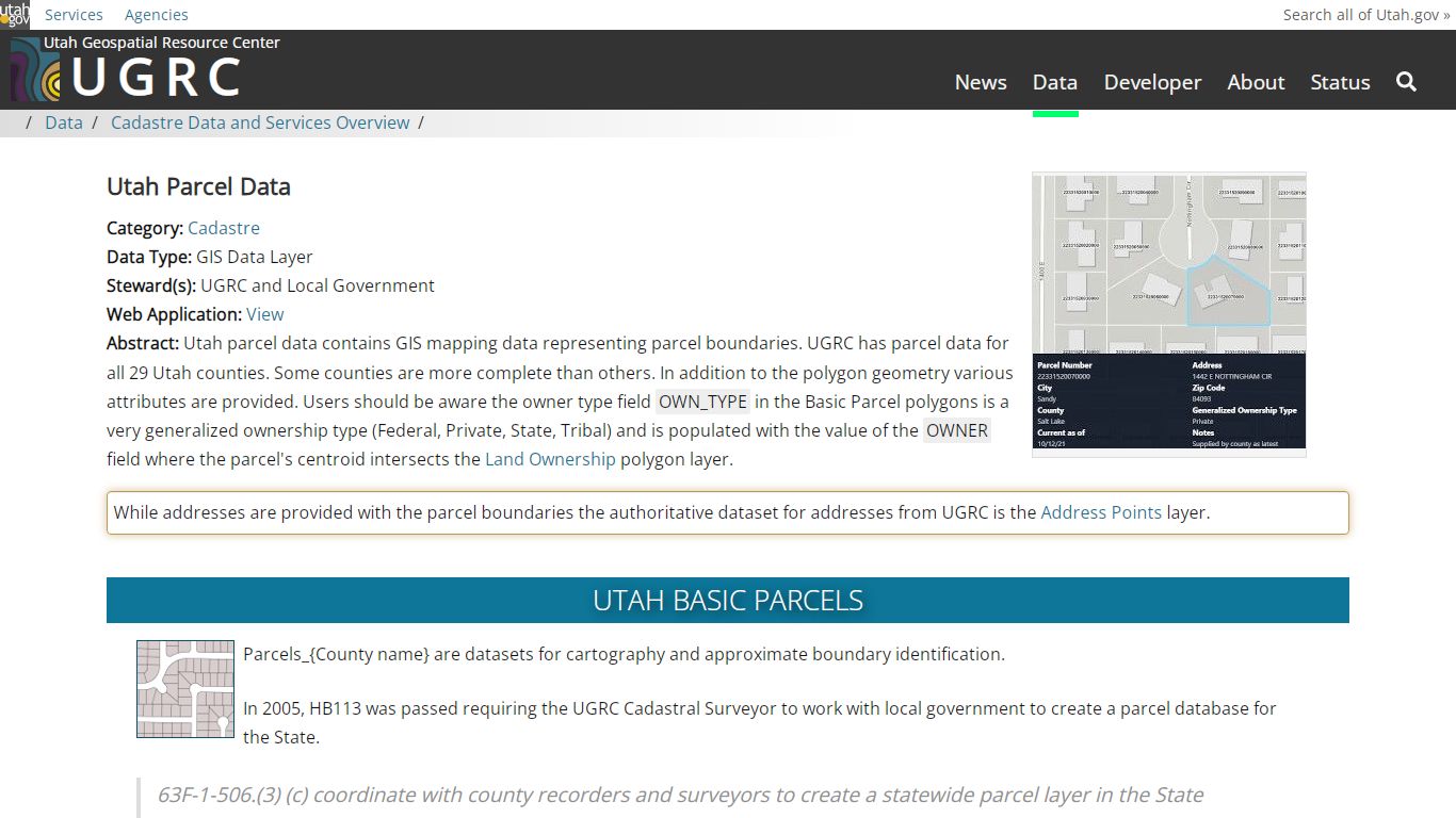 Utah Mapping Portal